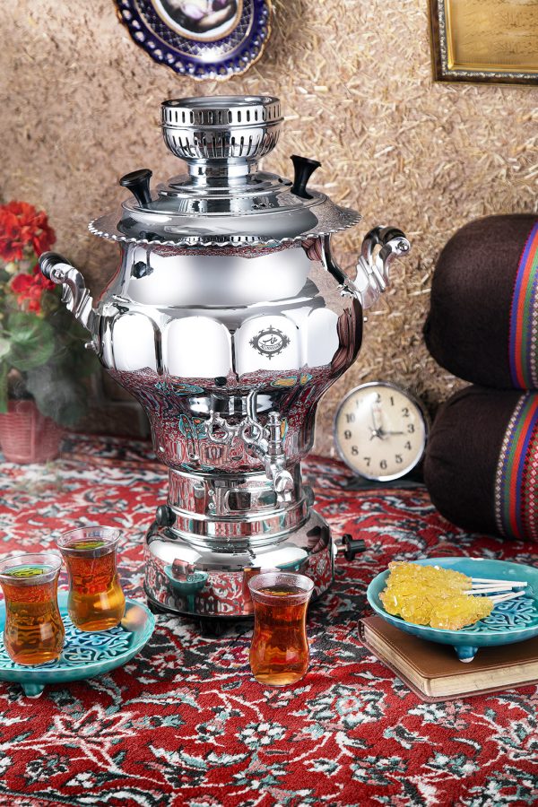 سماور گازسوز عالی نسب مدل نقشینه 6 لیتری