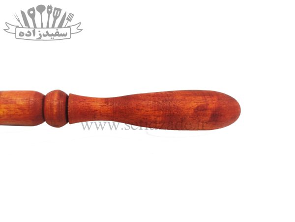قاشق آجیل خوری سرتاس دسته چوبی نوین