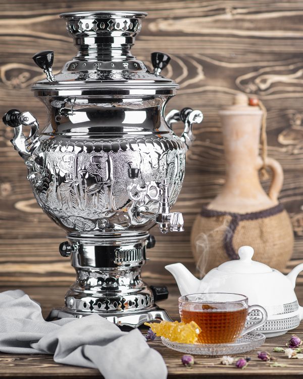سماور گازی شاهکار مدل پانیذ قلمزده 7 لیتری