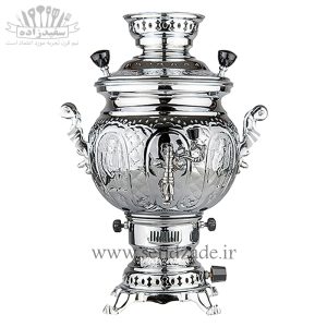 سماور گازی شاهکار مدل کره ای قلمزده 7 لیتری