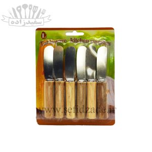 کارد صبحانه خوری دسته چوبی 6 پارچه