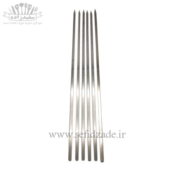 سیخ استیل جوجه بلند بسته 6 عددی