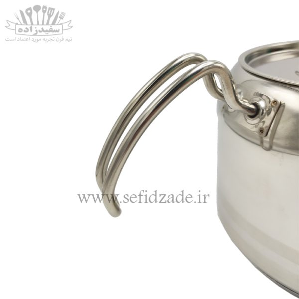 کتری و قوری لوله دار دستی لوکس دسته استیل 3 لیتری