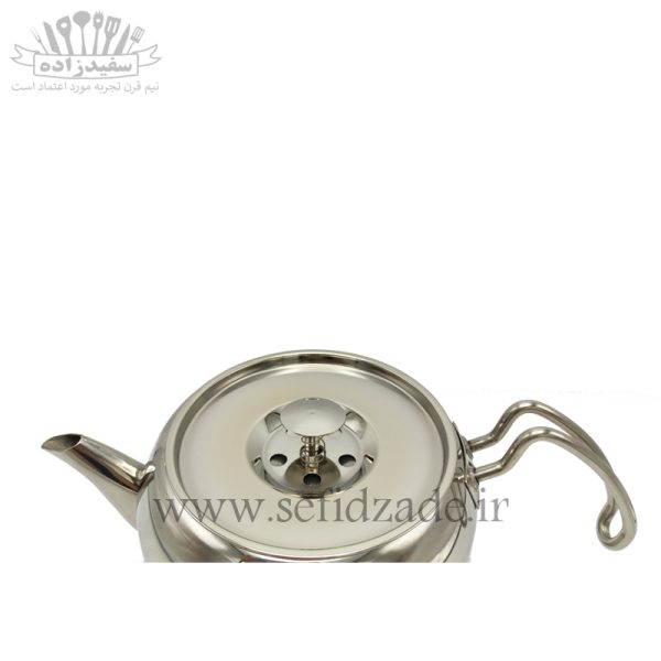 کتری و قوری لوله دار دستی لوکس دسته استیل 3 لیتری