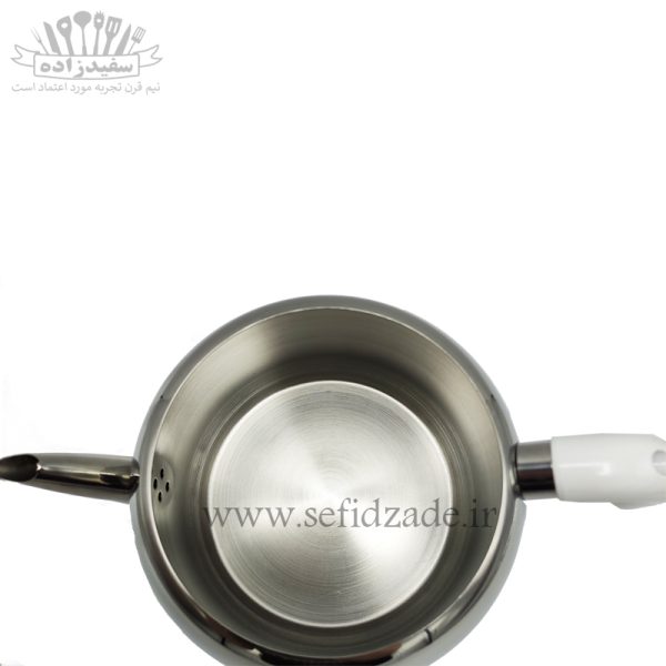 کتری و قوری لوله دار دستی لوکس دسته سفید 3 لیتری
