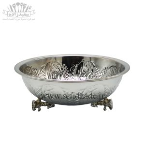 جام سماور برنجی قلمزده پایه دار