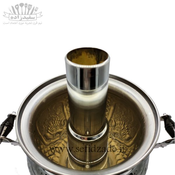 سماور گازی شاهکار مدل کره ای قلمزده گل 12 لیتری
