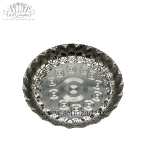 سینی استیل لب کنگره طرح موج سایز 19 سانتی