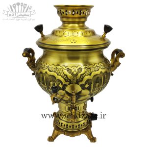 سماور گازی شاهکار مدل مهدیس قلمزده هخامنشی آنتیک 8 لیتری