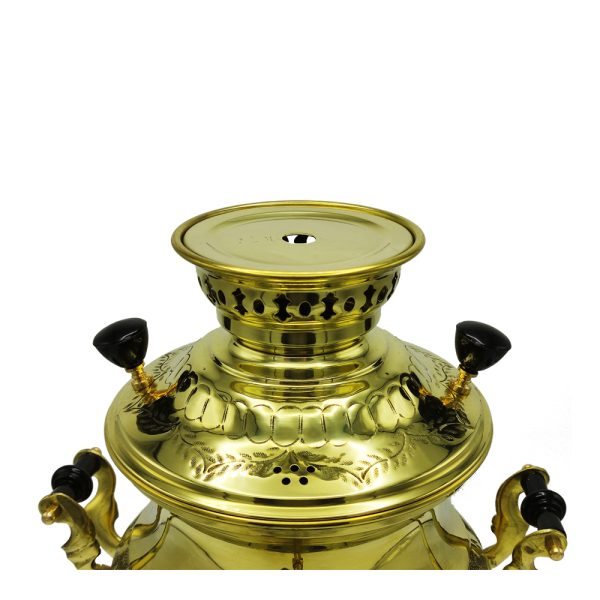 سماور گازی شاهکار مدل پارسیان قلمزده زرد 6 لیتری