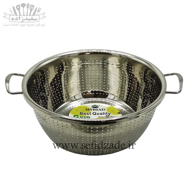 آبکش استیل دسته دار مایریاد سایز 32 سانتی