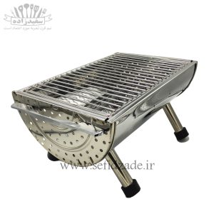 منقل تمام استیل مدل نیم دایره سایز کوچک