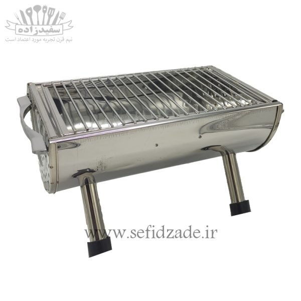 منقل تمام استیل مدل نیم دایره سایز کوچک