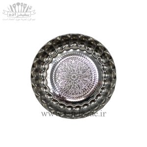 سینی استیل لب کنگره طرح لوزی سایز 20 سانتی