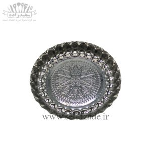 سینی استیل لب کنگره طرح لوزی سایز 24 سانتی