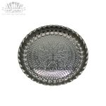 سینی استیل لب کنگره طرح لوزی سایز 29 سانتی 0/5