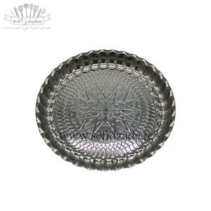 سینی استیل لب کنگره طرح لوزی سایز 29 سانتی 0/5