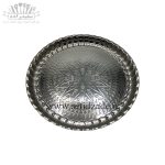 سینی استیل لب کنگره طرح لوزی سایز 36 سانتی