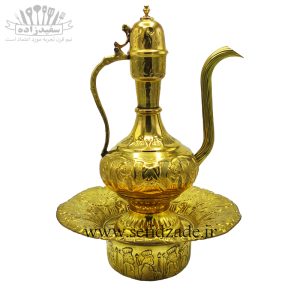 آفتابه لگن برنجی آنتیک مدل هخامنشی