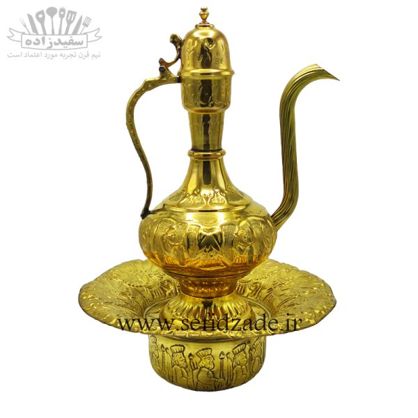 آفتابه لگن برنجی آنتیک مدل هخامنشی