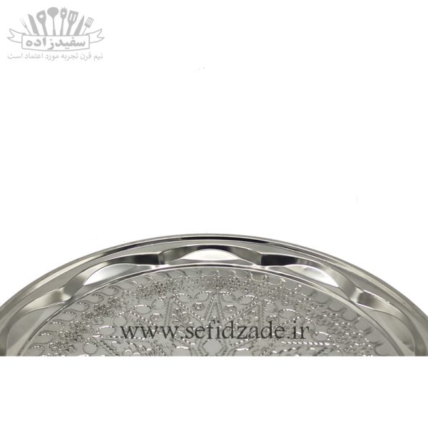 سینی استیل عینکی طرح لوزی سایز 31 سانتی