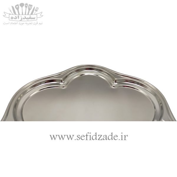 سینی استیل شش قل ساده 33 سانتی