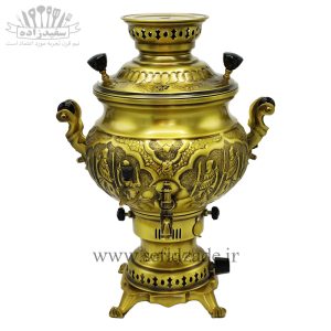 سماور گازی شاهکار مدل مهدیس قلمزده هخامنشی آنتیک 6 لیتری