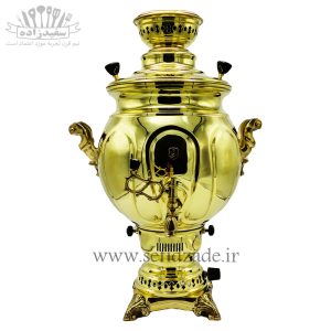 سماور گازی شاهکار مدل کره ای زرد 12 لیتری