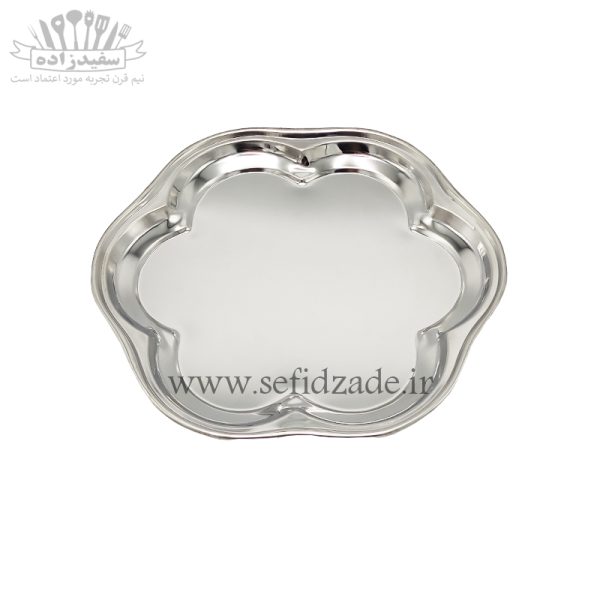 سینی استیل شش قل ساده 23 سانتی
