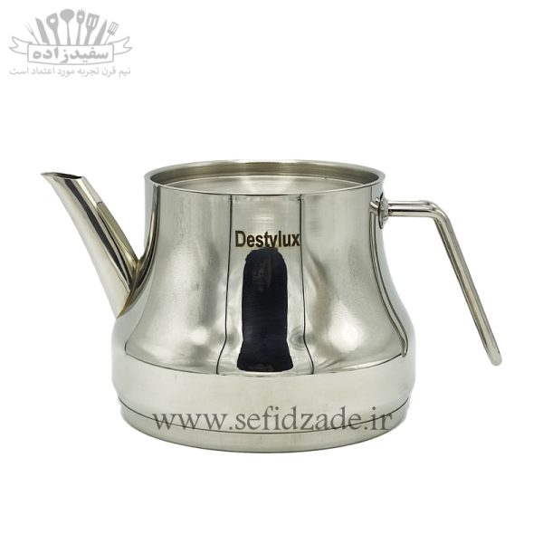 کتری و قوری لوله دار دستی لوکس 801 دسته استیل 2.7 لیتری