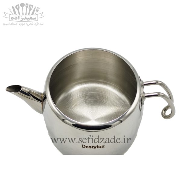 کتری و قوری لوله دار دستی لوکس 803 دسته استیل 2.5 لیتری