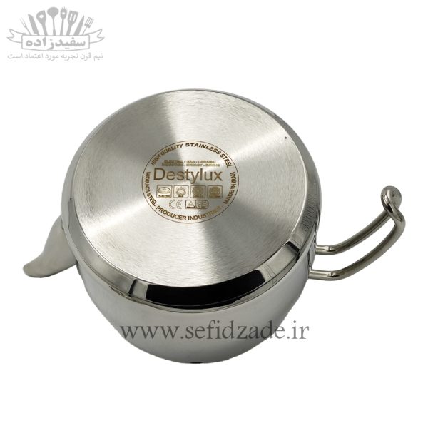 کتری و قوری لوله دار دستی لوکس 803 دسته استیل 2.5 لیتری