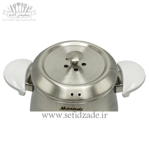 کتری و قوری استیل دستی لوکس 309 کف ساده 5 لیتری