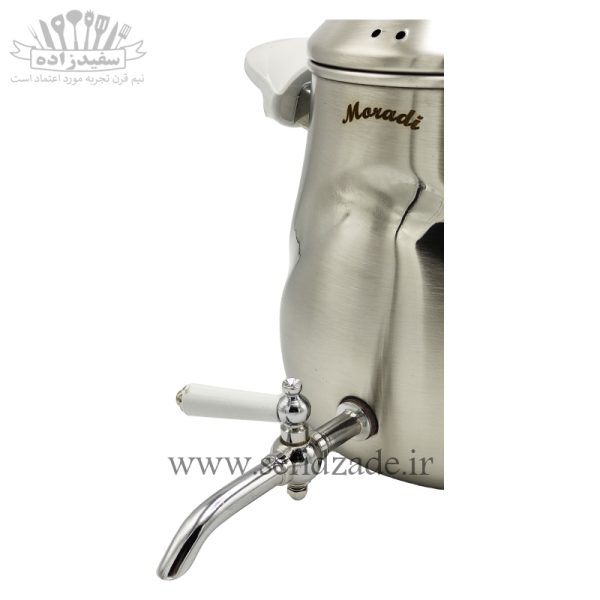 کتری و قوری استیل دستی لوکس 309 کف ساده 5 لیتری