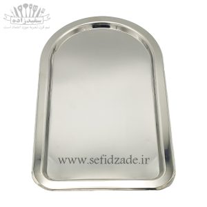 سینی زیر سماوری محرابی استیل ساده