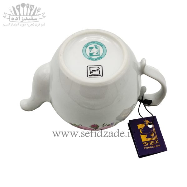 قوری چینی شکس (SHEX) مدل مجید گل آبی 1000ml