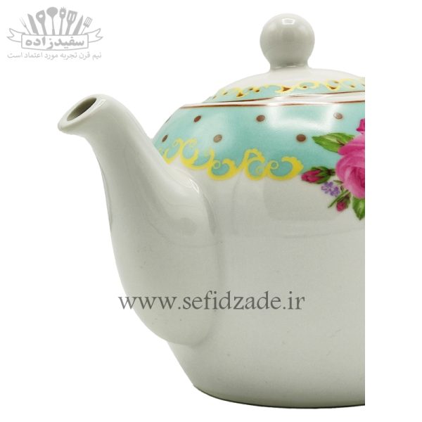 قوری چینی شکس (SHEX) مدل مجید گل آبی 1000ml