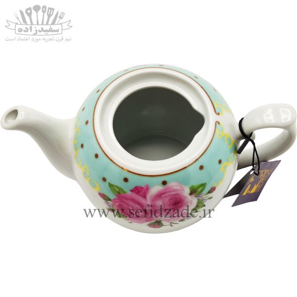 قوری چینی شکس (SHEX) مدل مجید گل آبی 1000ml