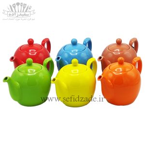 قوری چینی شکس (SHEX) مدل مجید رنگی 750ml