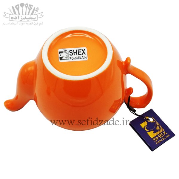 قوری چینی شکس (SHEX) مدل مجید رنگی 750ml