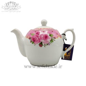 قوری چینی شکس (SHEX) مدل مجید گل صورتی 750ml