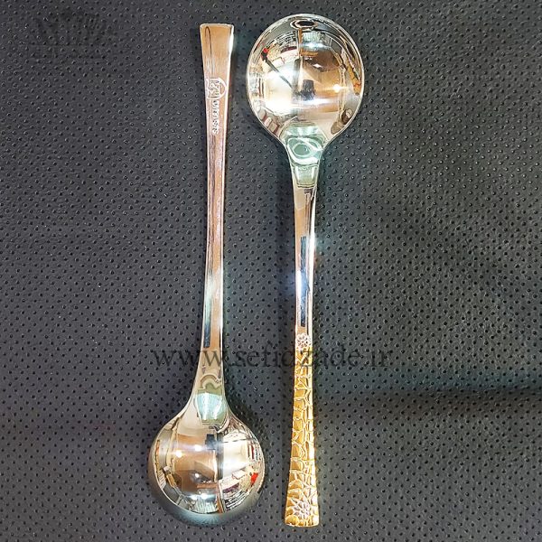 سرویس قاشق چنگال لوکا 30 نفره 160 پارچه کاشی طلایی