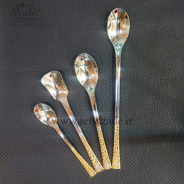 سرویس قاشق چنگال لوکا 30 نفره 160 پارچه کاشی طلایی