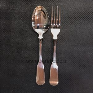 قاشق چنگال استیل صنایع استیل ایران مدل برشیا براق 12 پارچه