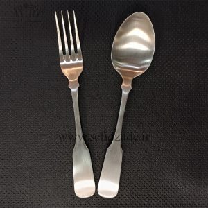 قاشق چنگال استیل صنایع استیل ایران مدل برشیا مات 12 پارچه