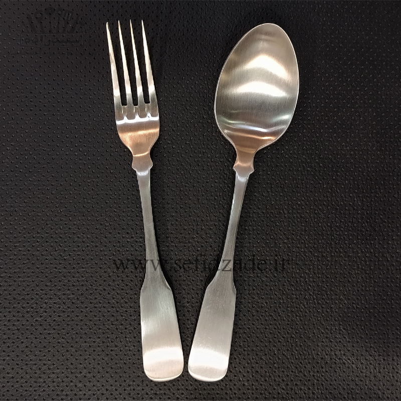 قاشق چنگال استیل صنایع استیل ایران مدل برشیا مات 12 پارچه