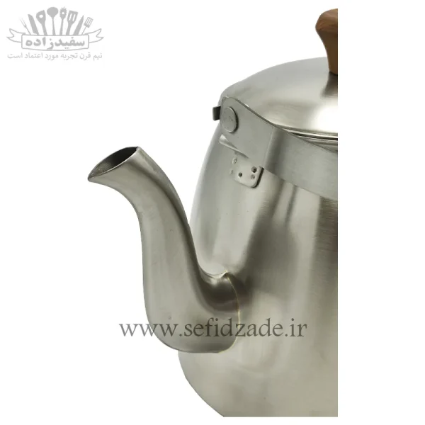 کتری لوله دار کف چدن قیطاسی سپهر 2.5 لیتری دسته طرح چوب 30407