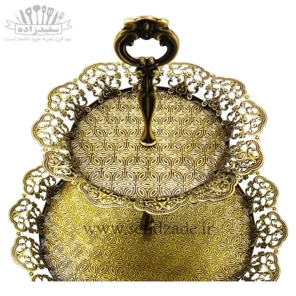 شکلات خوری دو طبقه سلینا یونا گرد آنتیک 3944