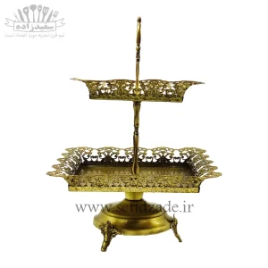 شکلات خوری دو طبقه سلینا یونا مربع آنتیک 3945