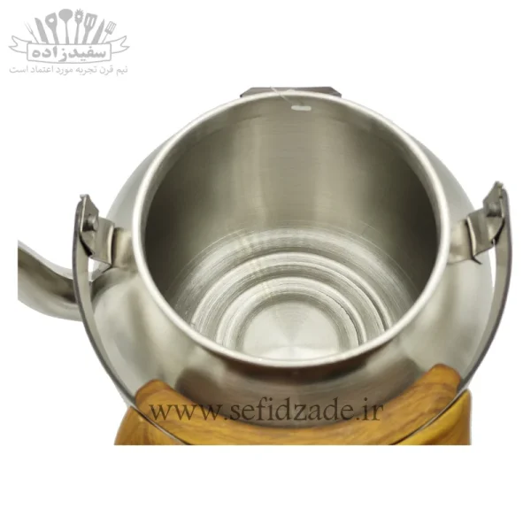کتری لوله دار قیطاسی بیستون 3.5 لیتری دسته طرح چوب 4010